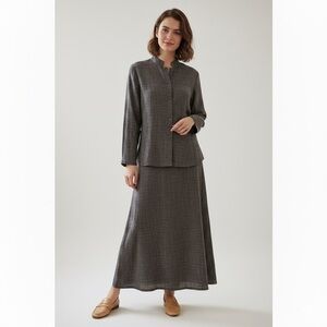 Eileen Fisher Linen Blend 2-Piece Skirt Suit - XS, fits like a Small